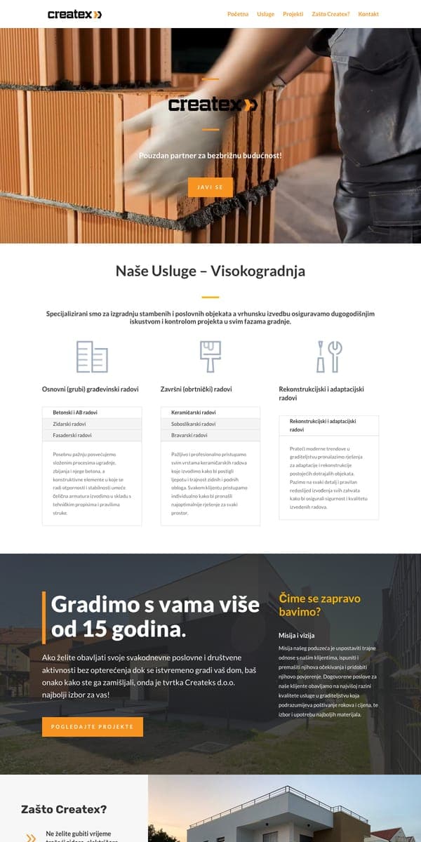 Createx — web stranica