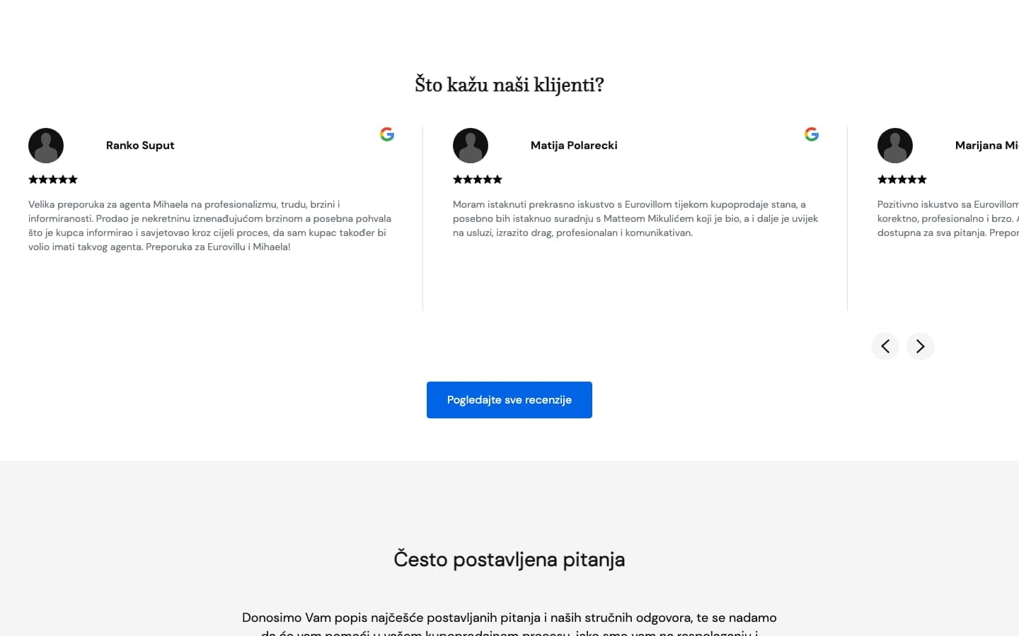 Eurovilla — web stranica 3