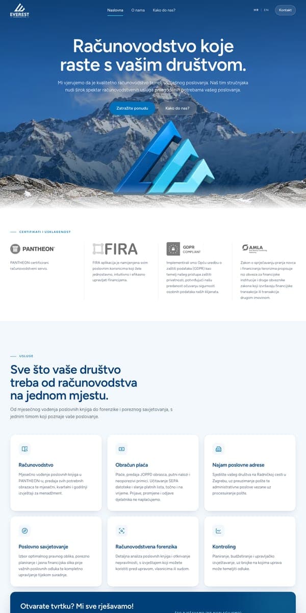 Everest Accounting — web stranica