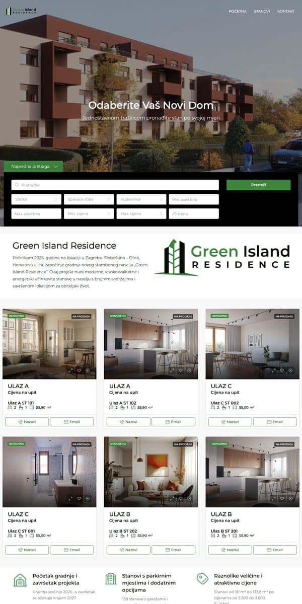 Green Island Residence — web stranica