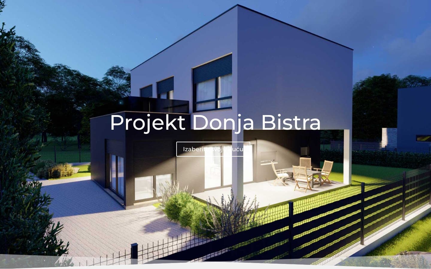 Projekt Donja Bistra — web stranica (desktop)