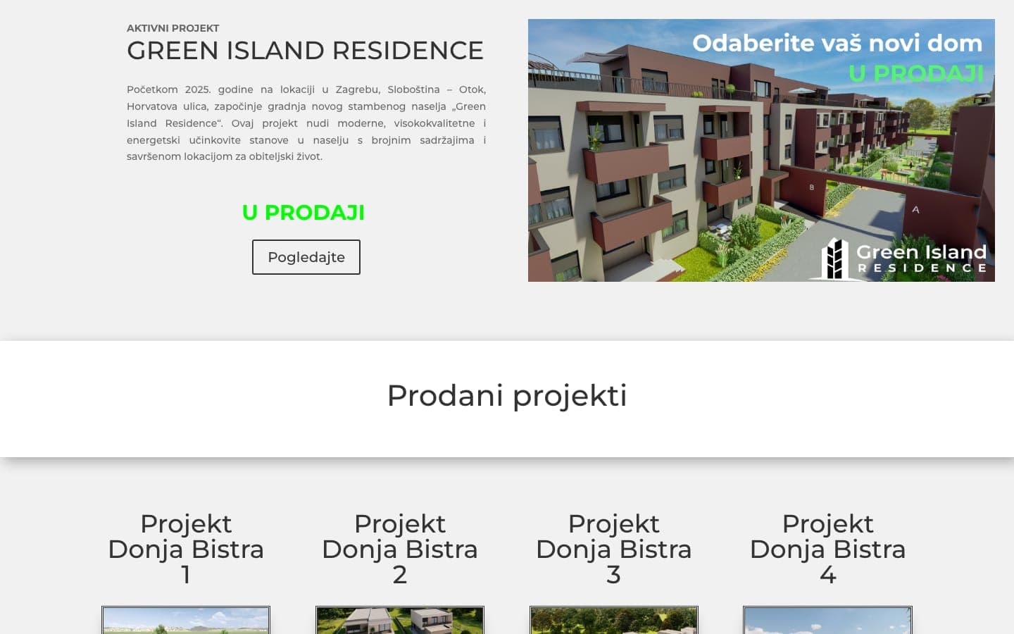 Projekt Donja Bistra — web stranica 2