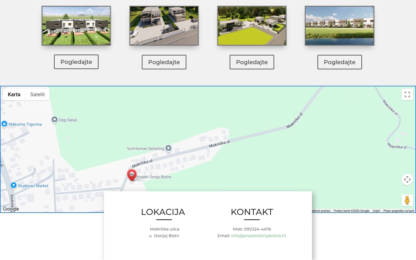 Projekt Donja Bistra — web stranica 3