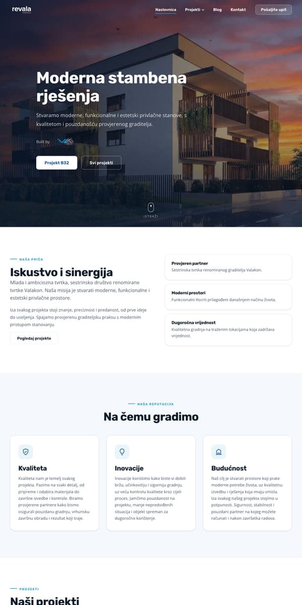 Revala — web stranica