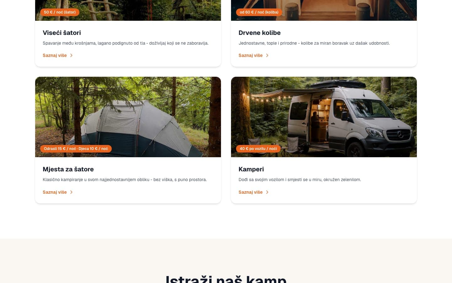 Robinzonski kamp Žumberak — web stranica 1
