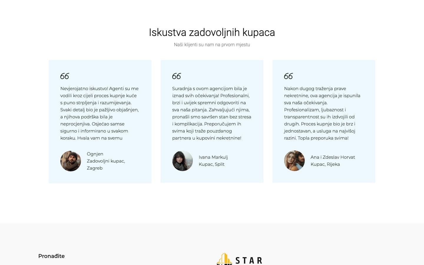 Star Nekretnine — web stranica 3