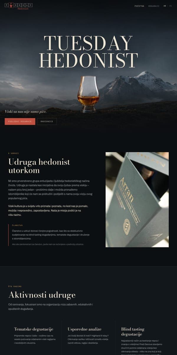 Tuesday Hedonist — web stranica